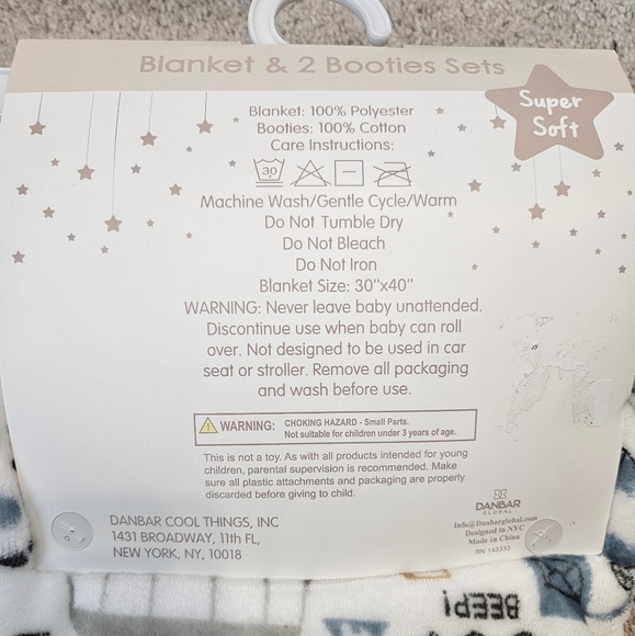 Baby blanket + Baby booties (2) --- "BEEP" - Picture 4 of 4